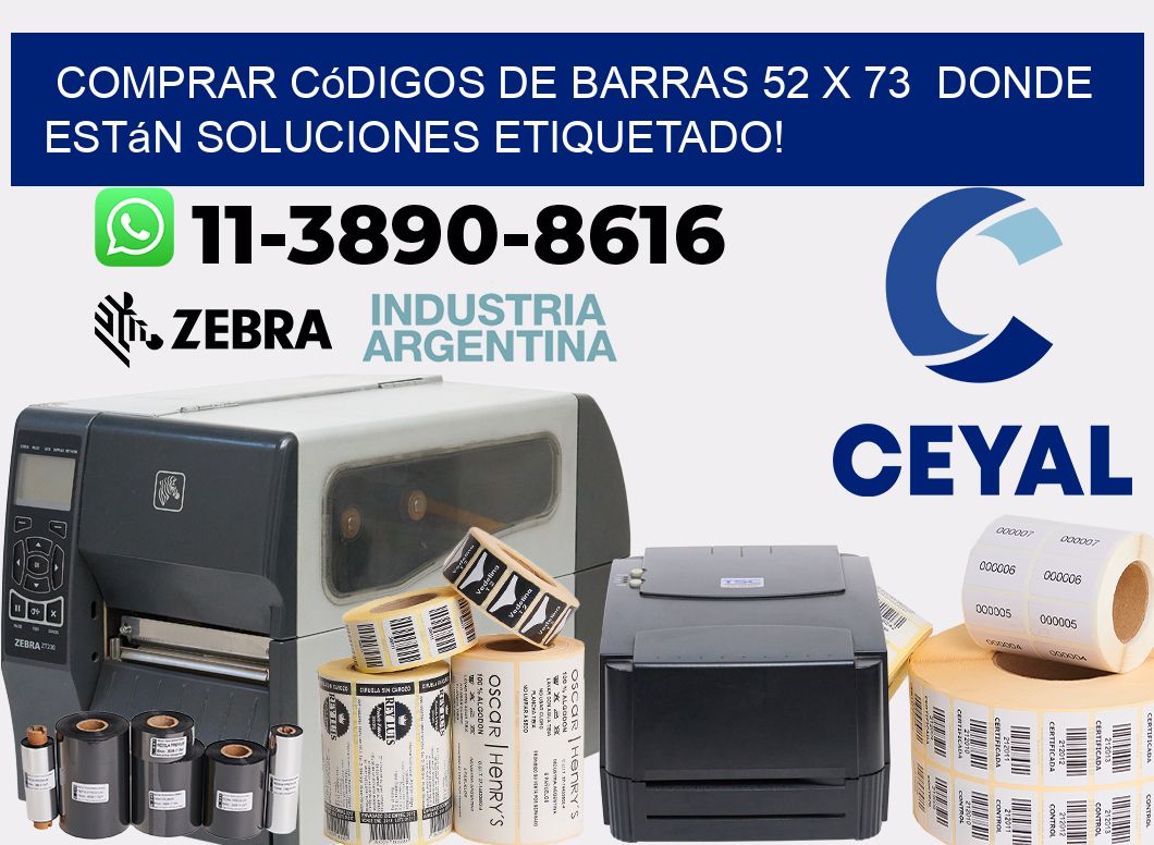 Comprar códigos de barras 52 x 73  donde están soluciones etiquetado!