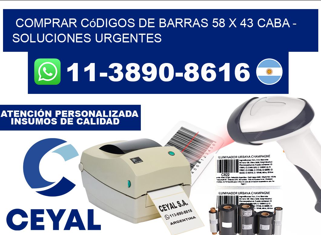 Comprar códigos de barras 58 x 43 CABA - soluciones urgentes