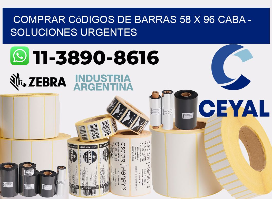 Comprar códigos de barras 58 x 96 CABA - soluciones urgentes