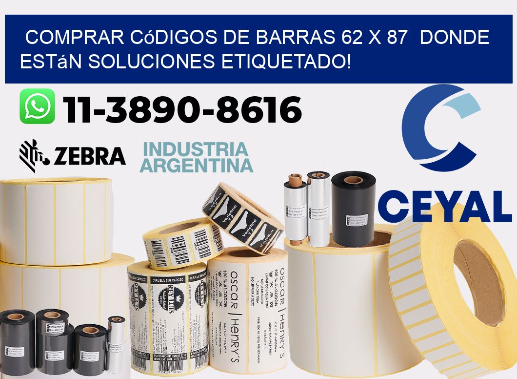 Comprar códigos de barras 62 x 87  donde están soluciones etiquetado!