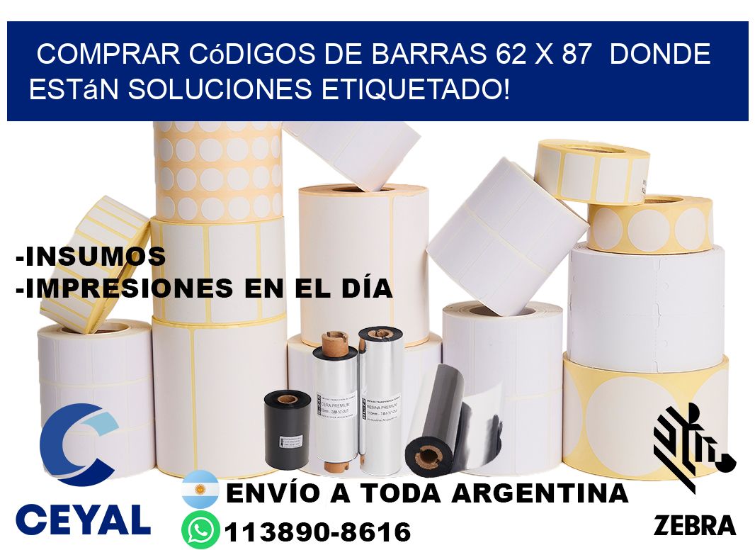 Comprar códigos de barras 62 x 87  donde están soluciones etiquetado!