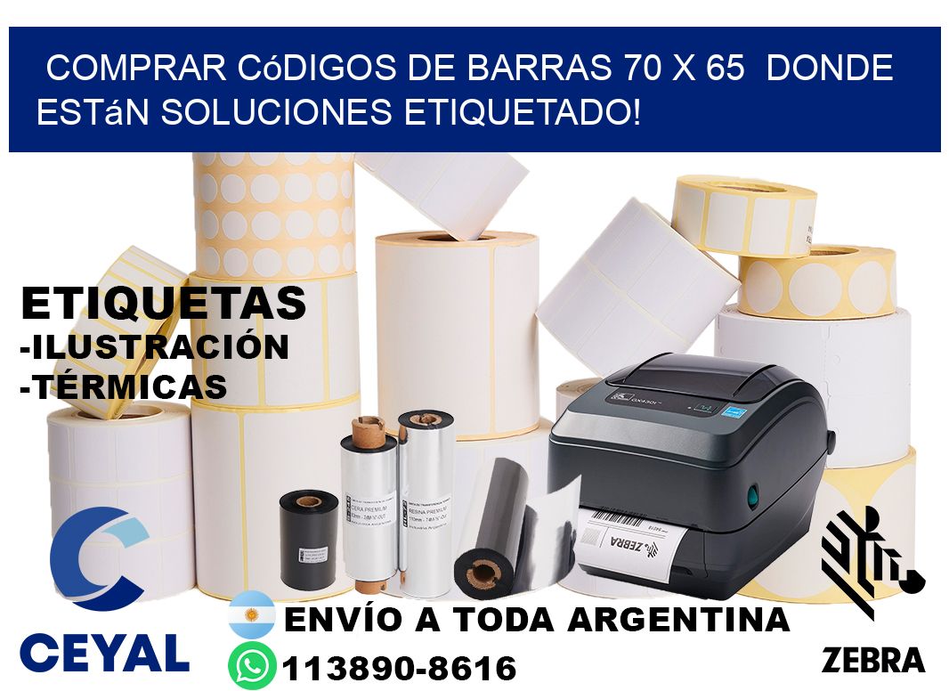 Comprar códigos de barras 70 x 65  donde están soluciones etiquetado!