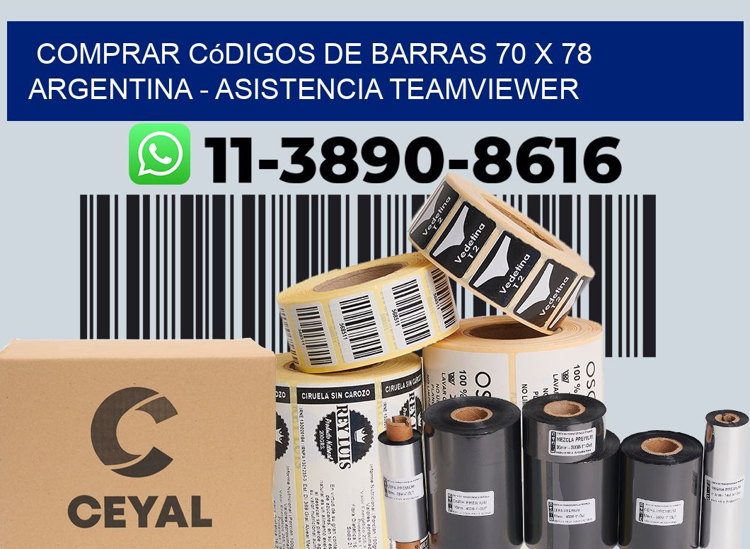Comprar códigos de barras 70 x 78 argentina - asistencia teamviewer