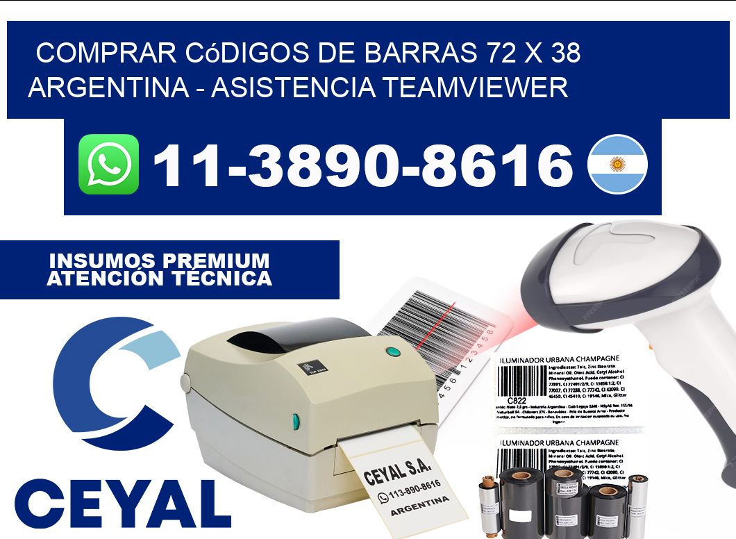 Comprar códigos de barras 72 x 38 argentina - asistencia teamviewer