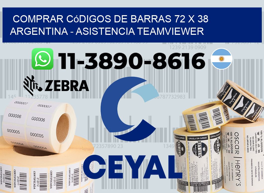 Comprar códigos de barras 72 x 38 argentina - asistencia teamviewer