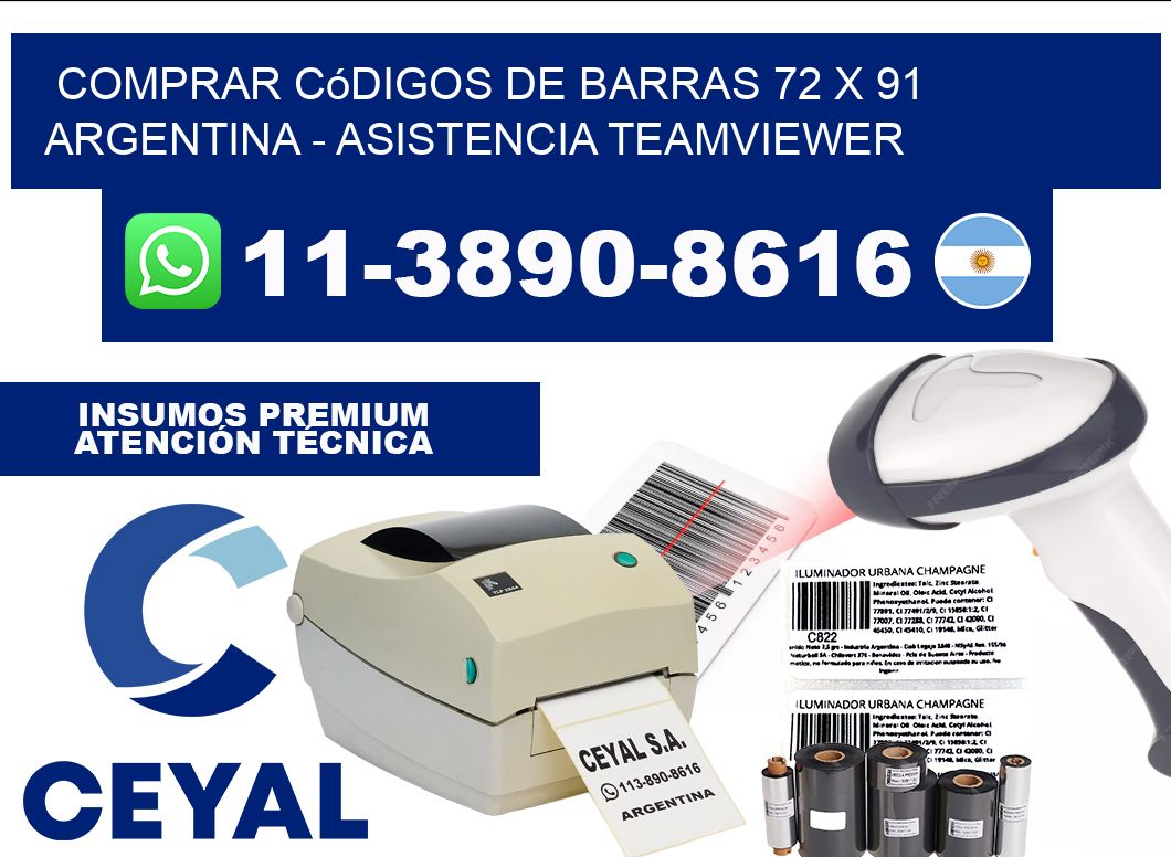 Comprar códigos de barras 72 x 91 argentina - asistencia teamviewer