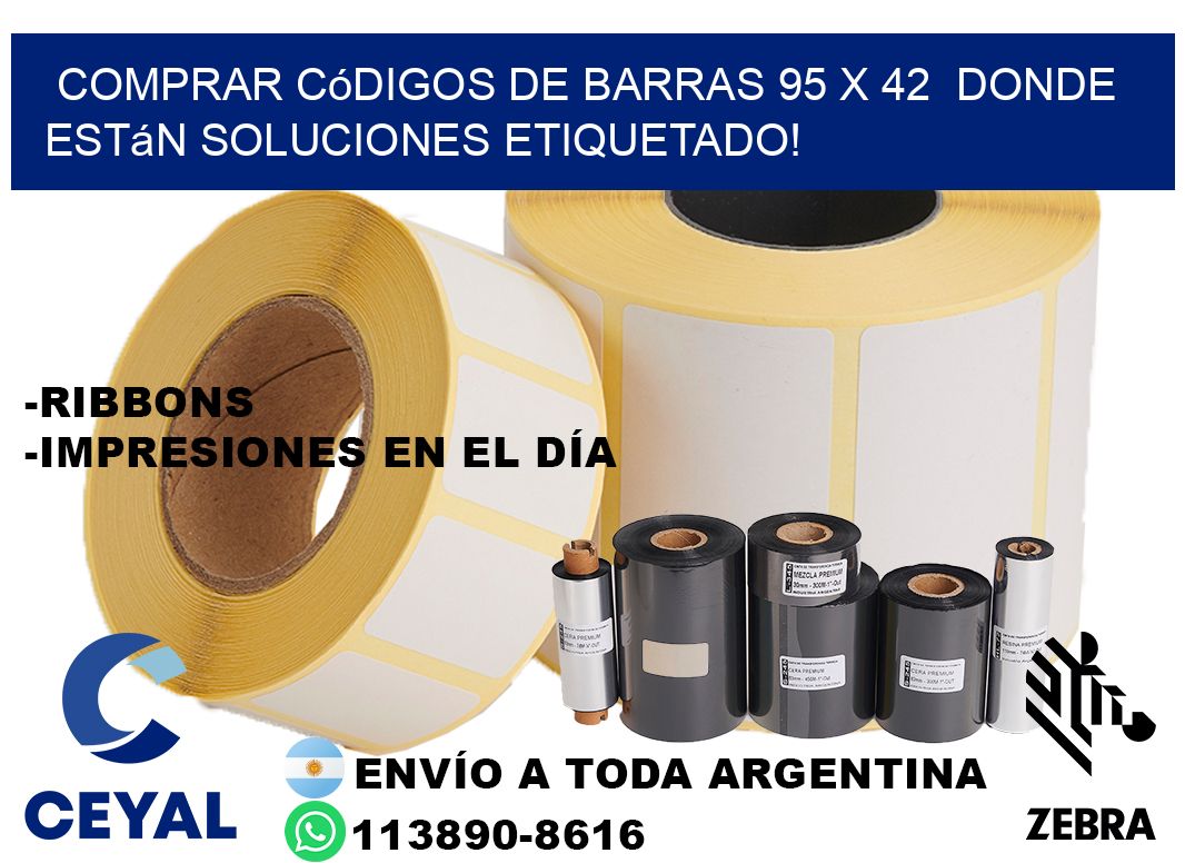 Comprar códigos de barras 95 x 42  donde están soluciones etiquetado!
