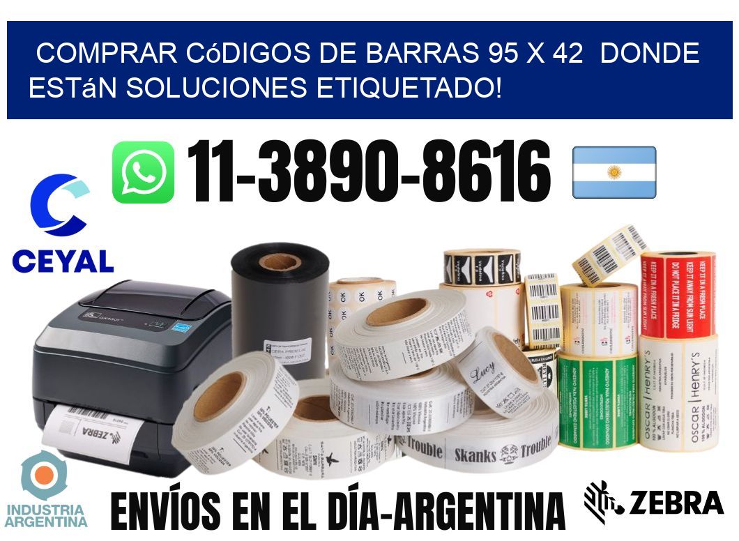 Comprar códigos de barras 95 x 42  donde están soluciones etiquetado!