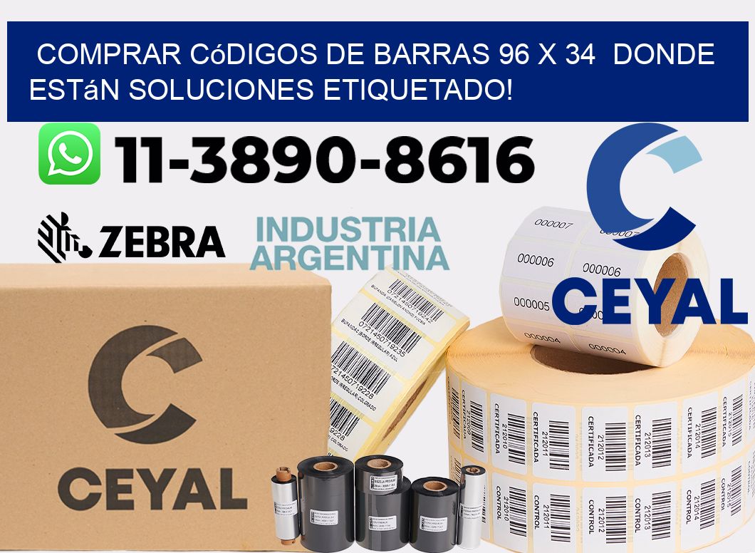 Comprar códigos de barras 96 x 34  donde están soluciones etiquetado!