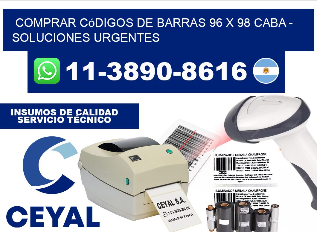 Comprar códigos de barras 96 x 98 CABA - soluciones urgentes