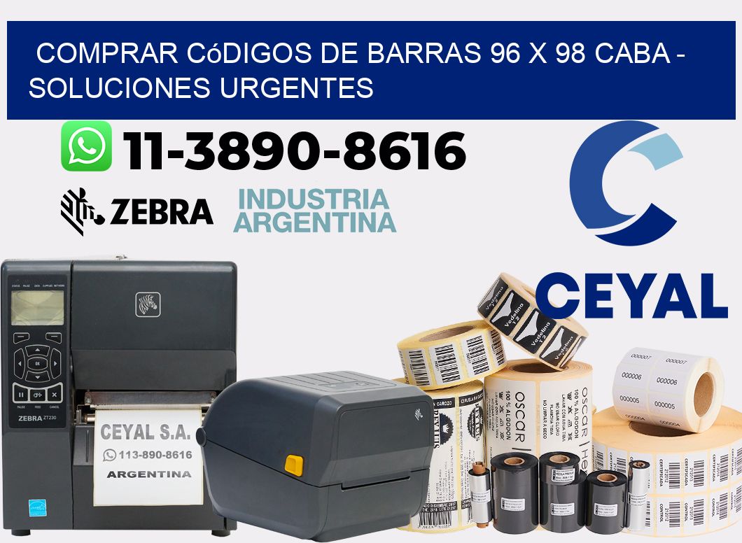 Comprar códigos de barras 96 x 98 CABA - soluciones urgentes