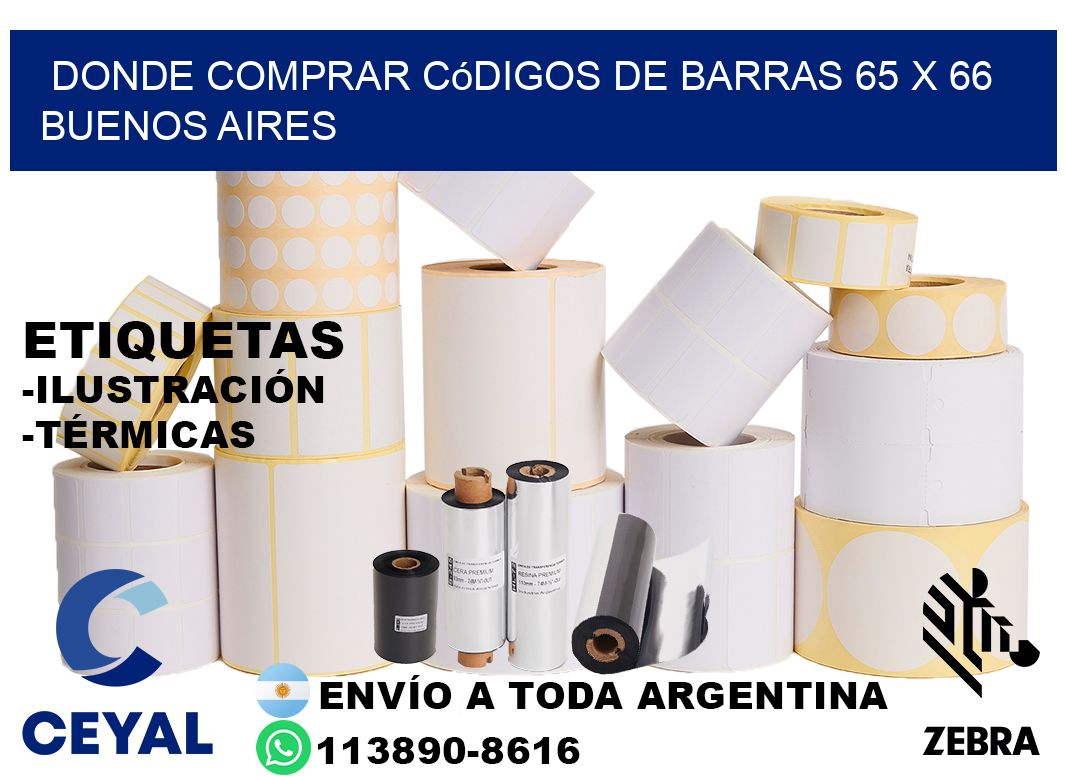 Donde Comprar códigos de barras 65 x 66  Buenos Aires