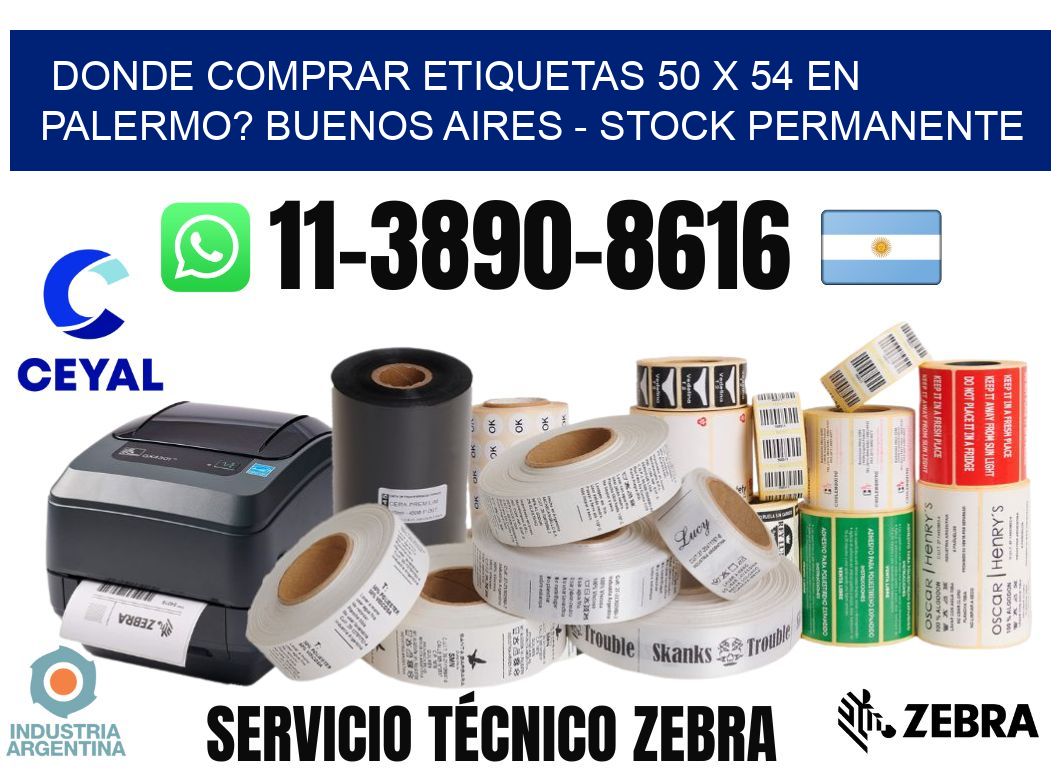 Donde Comprar etiquetas 50 x 54 en PALERMO? Buenos Aires - Stock permanente