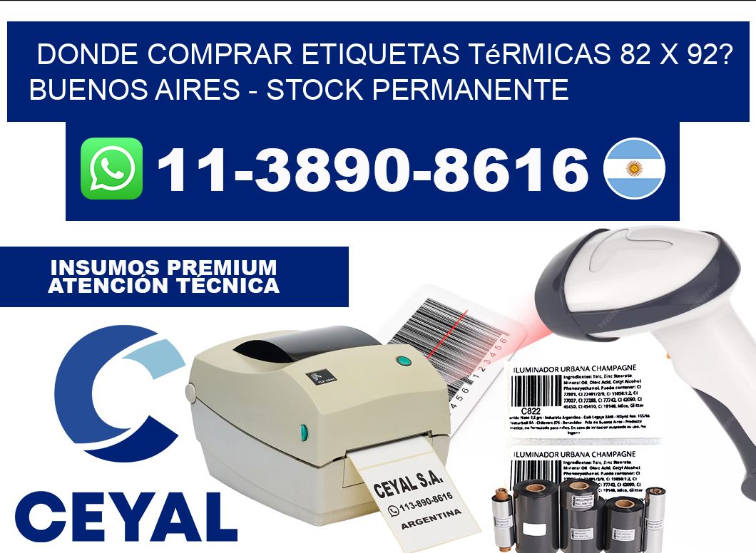 Donde Comprar etiquetas térmicas 82 x 92? Buenos Aires - Stock permanente