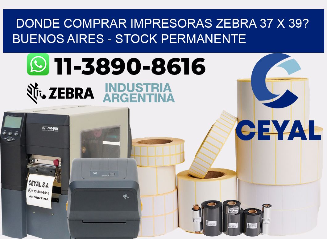 Donde Comprar impresoras zebra 37 x 39? Buenos Aires - Stock permanente