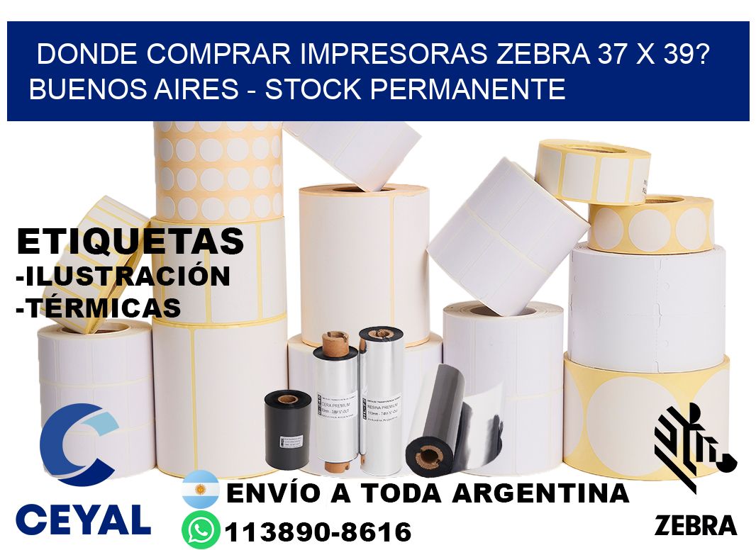 Donde Comprar impresoras zebra 37 x 39? Buenos Aires - Stock permanente