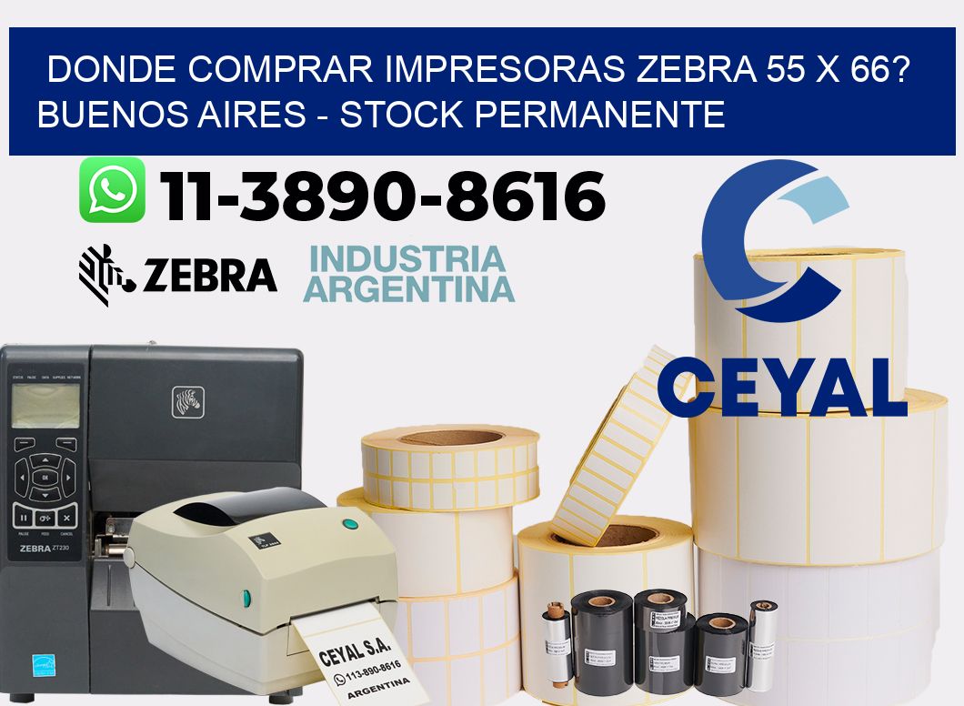 Donde Comprar impresoras zebra 55 x 66? Buenos Aires - Stock permanente