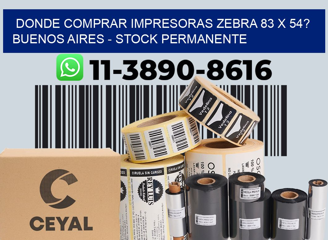 Donde Comprar impresoras zebra 83 x 54? Buenos Aires - Stock permanente