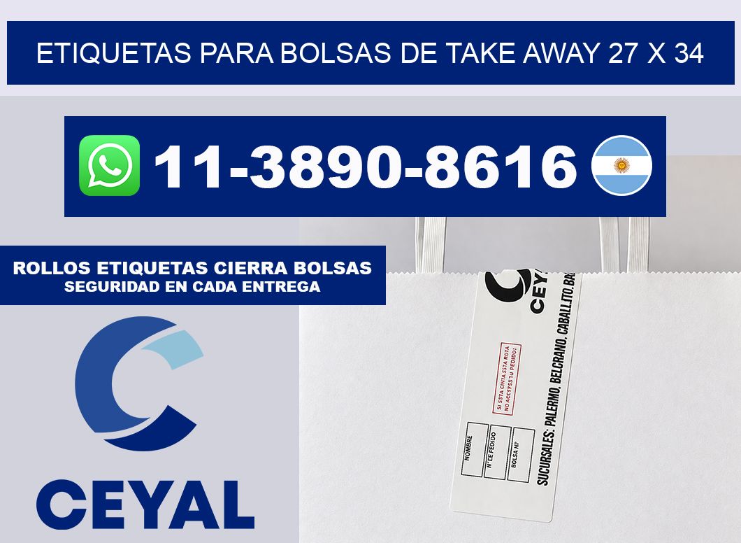 ETIQUETAS PARA BOLSAS DE TAKE AWAY 27 x 34