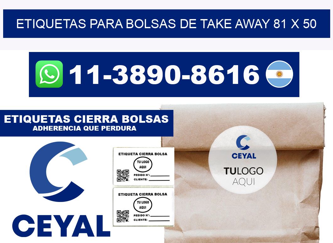 ETIQUETAS PARA BOLSAS DE TAKE AWAY 81 x 50