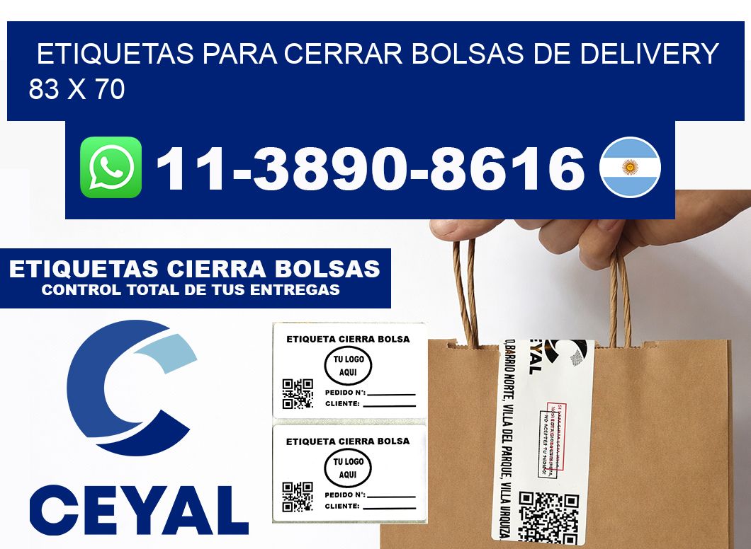 ETIQUETAS PARA CERRAR BOLSAS DE DELIVERY 83 x 70