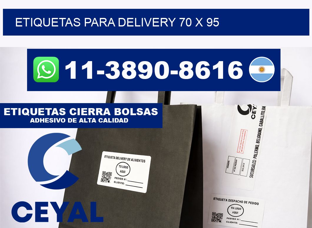 ETIQUETAS PARA DELIVERY 70 x 95