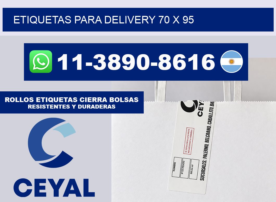 ETIQUETAS PARA DELIVERY 70 x 95