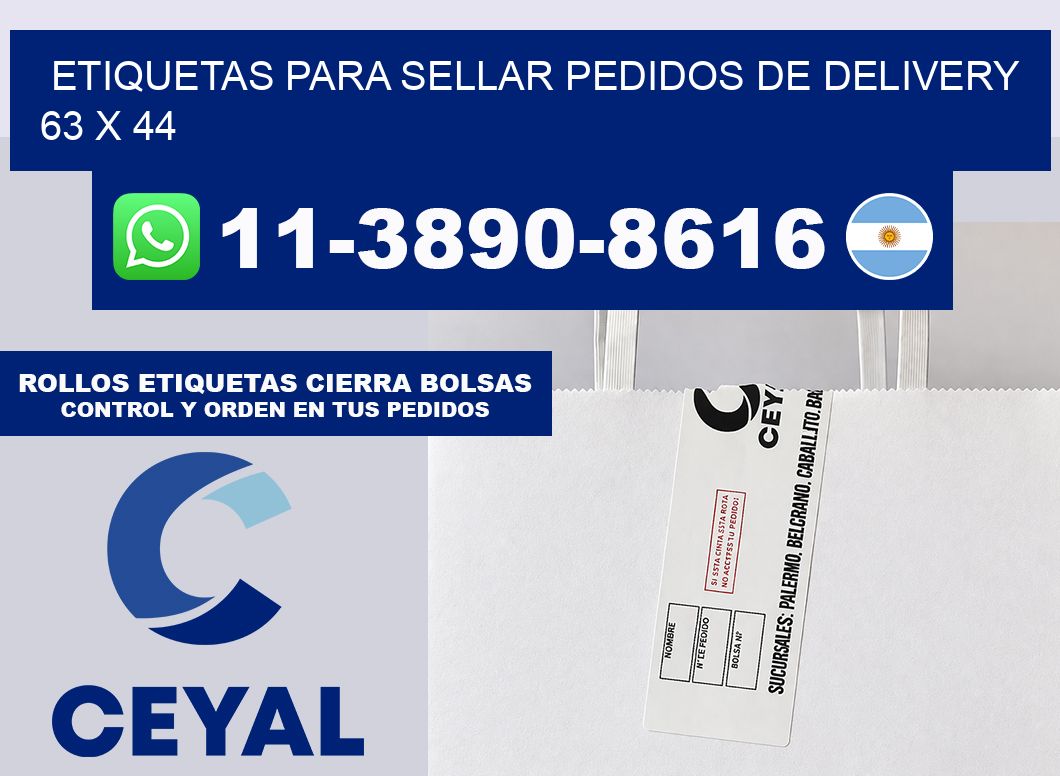 ETIQUETAS PARA SELLAR PEDIDOS DE DELIVERY 63 x 44