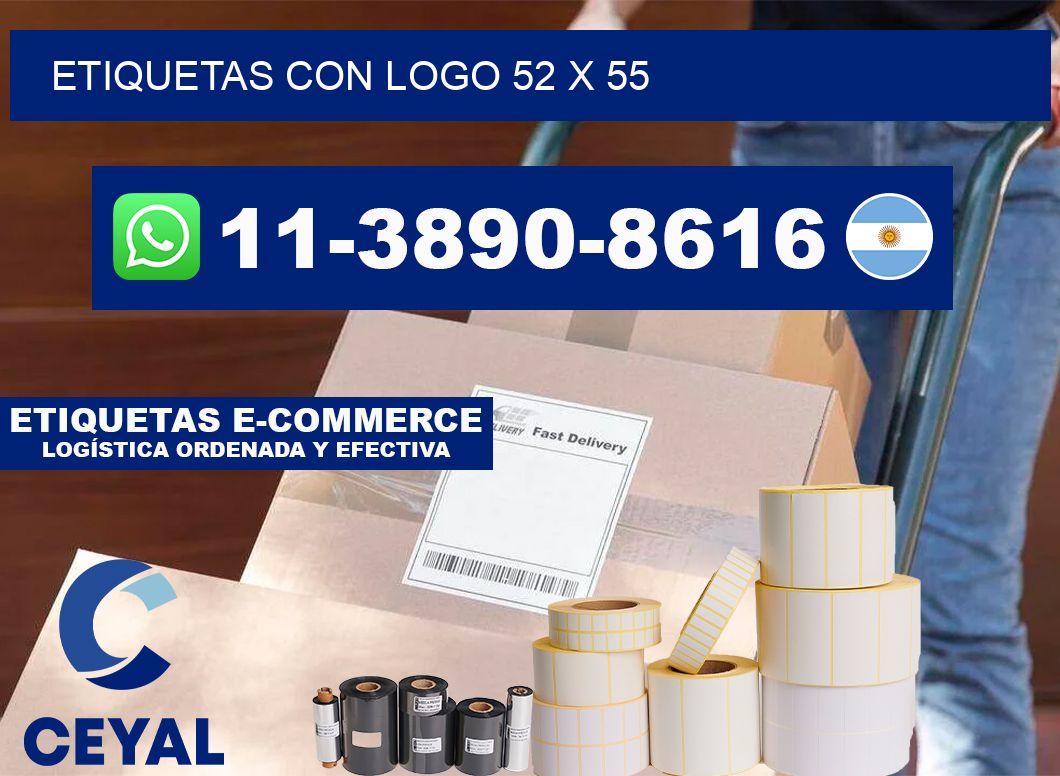 Etiquetas con logo 52 x 55