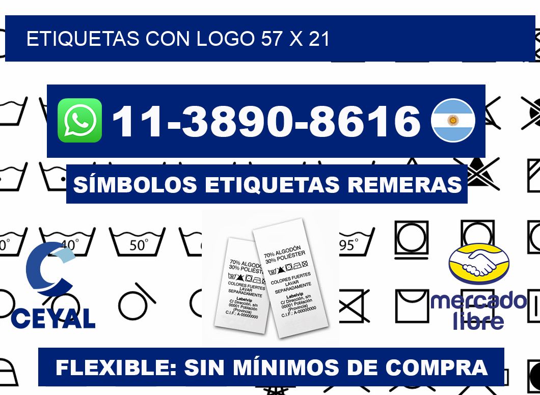 Etiquetas con logo 57 x 21