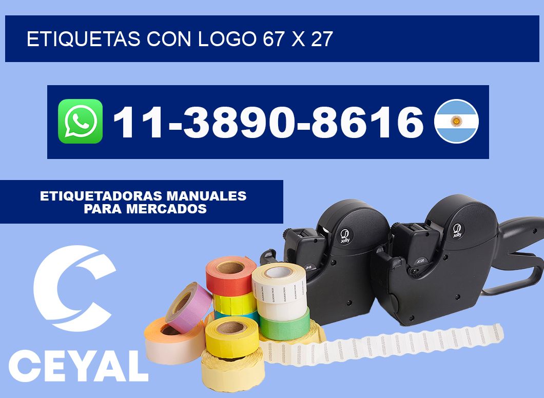 Etiquetas con logo 67 x 27