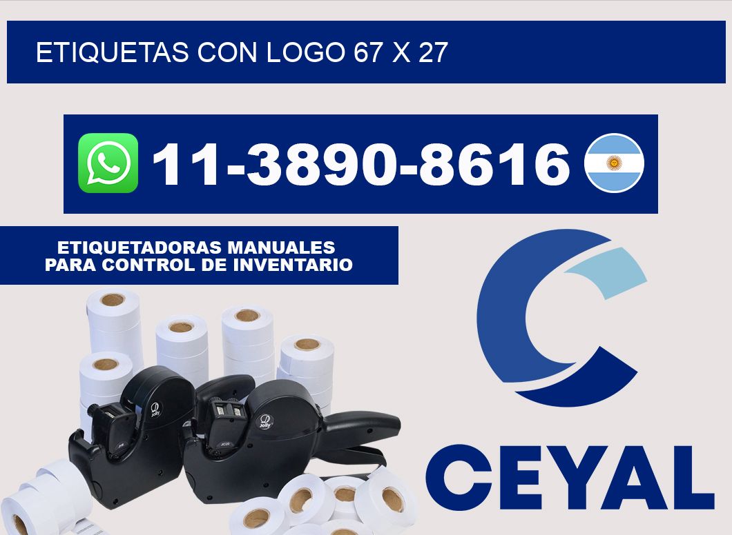 Etiquetas con logo 67 x 27