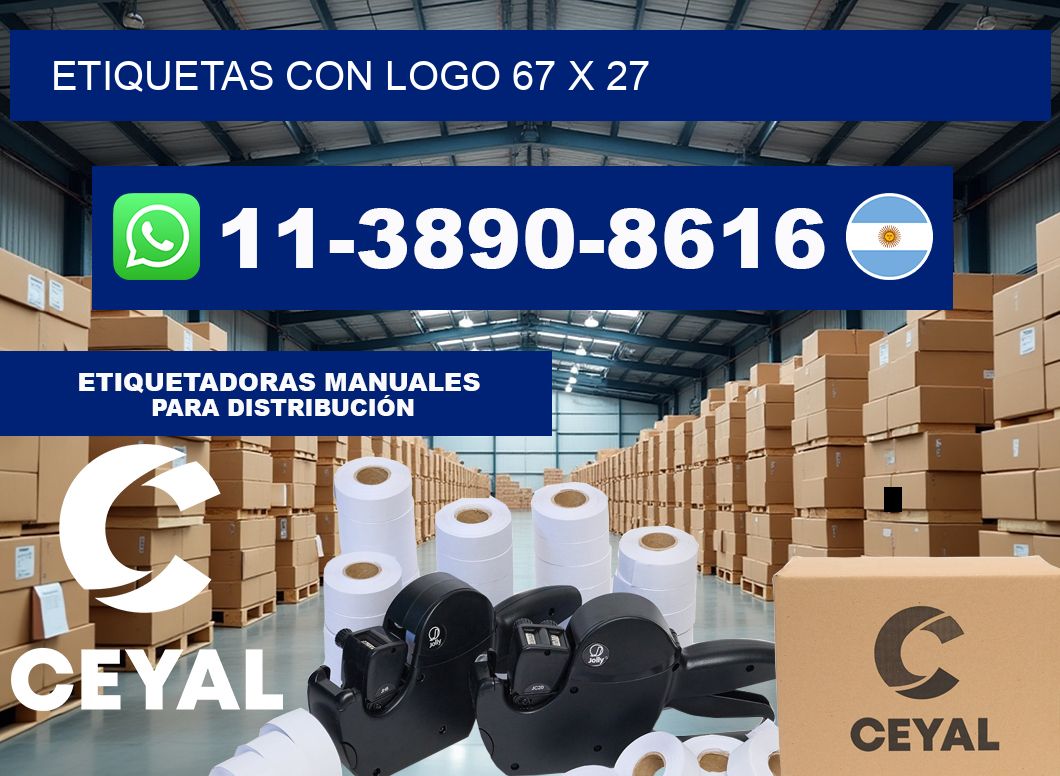 Etiquetas con logo 67 x 27