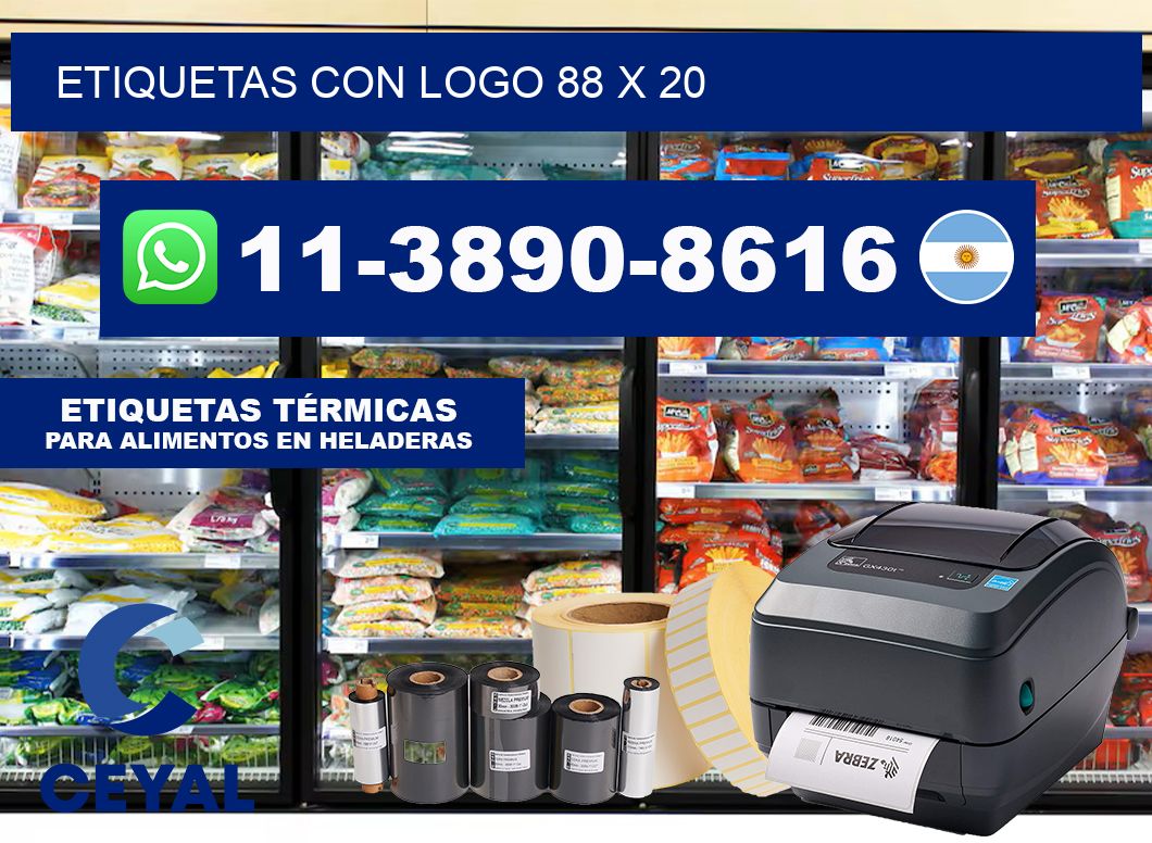Etiquetas con logo 88 x 20