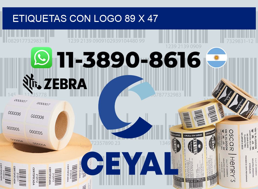 Etiquetas con logo 89 x 47