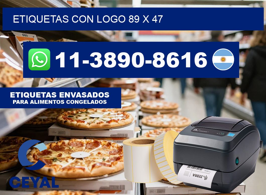Etiquetas con logo 89 x 47