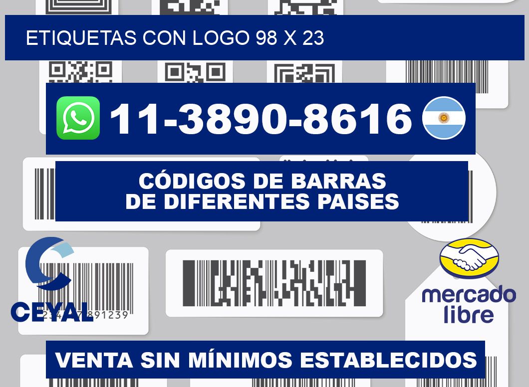 Etiquetas con logo 98 x 23