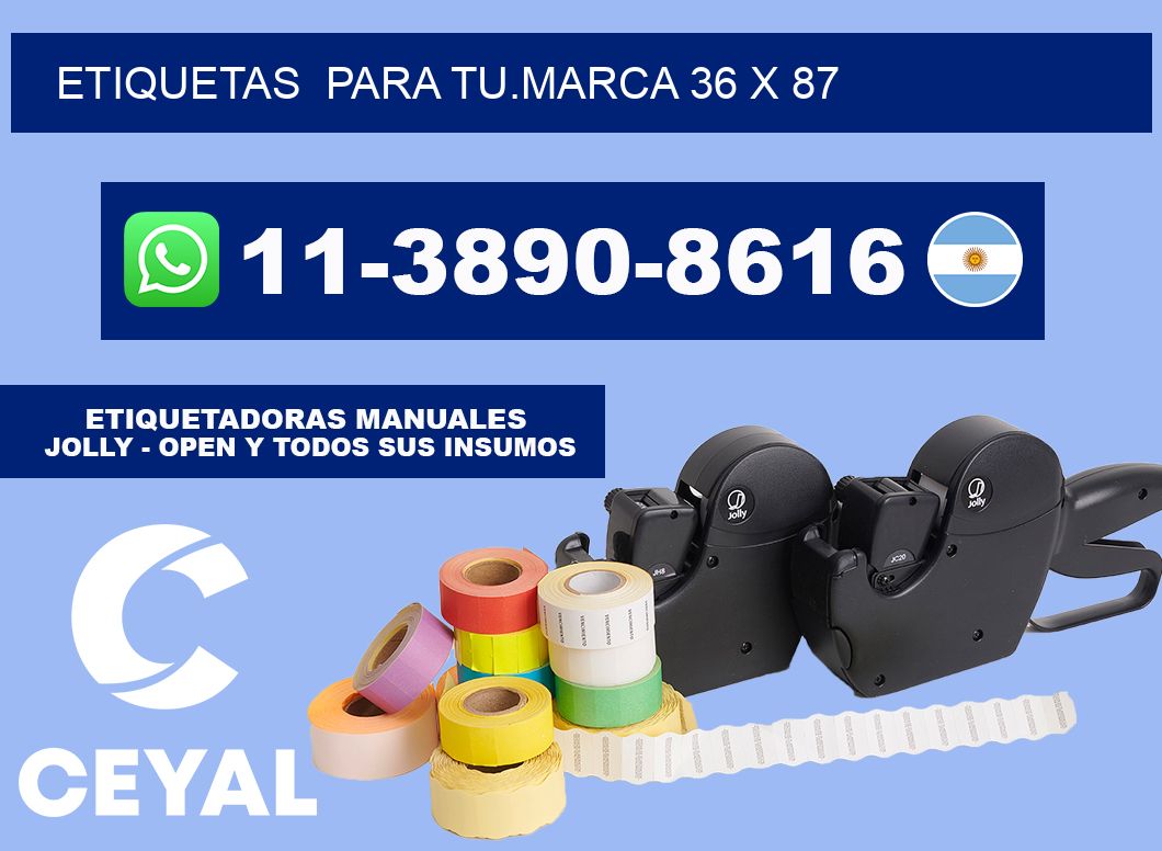 Etiquetas para tu.marca 36 x 87