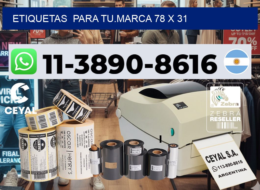 Etiquetas  para tu.marca 78 x 31