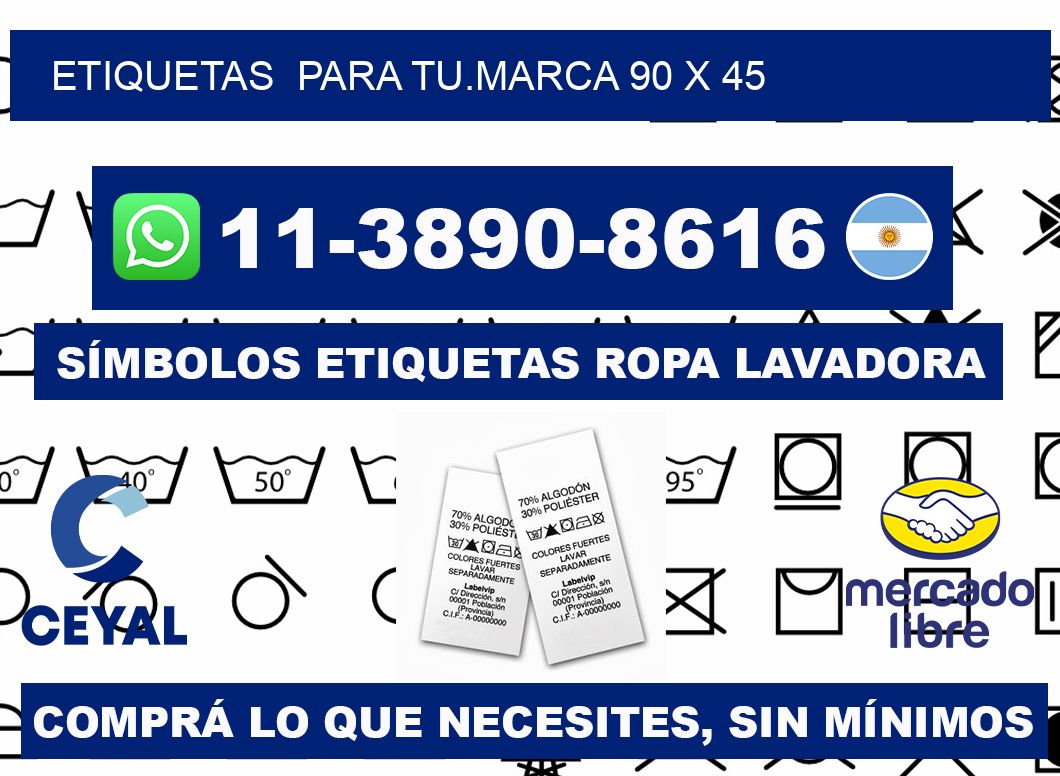 Etiquetas para tu.marca 90 x 45