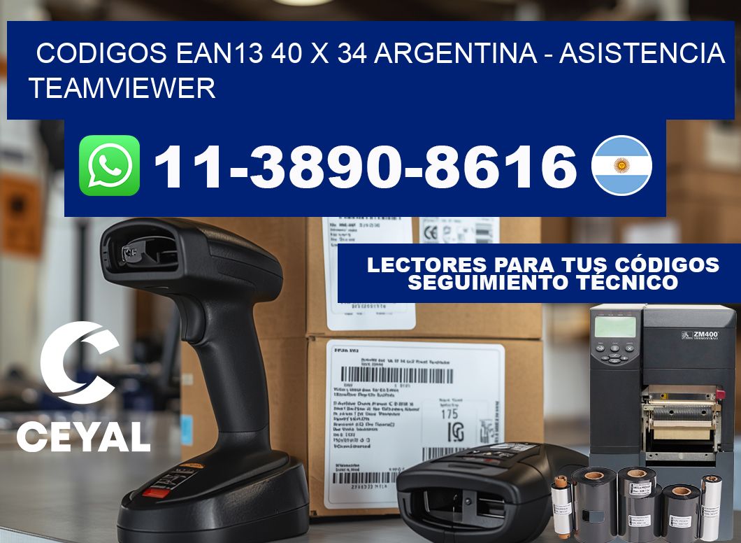 codigos ean13 40 x 34 argentina - asistencia teamviewer