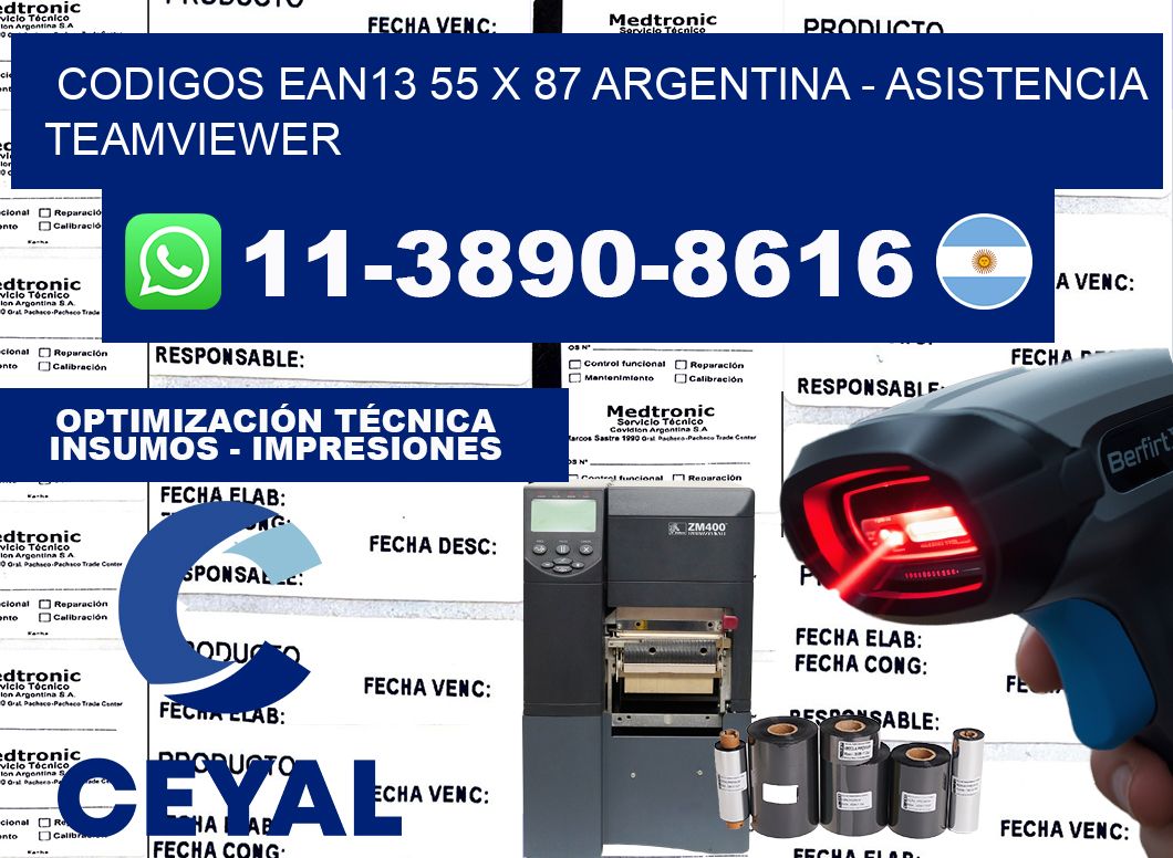 codigos ean13 55 x 87 argentina - asistencia teamviewer