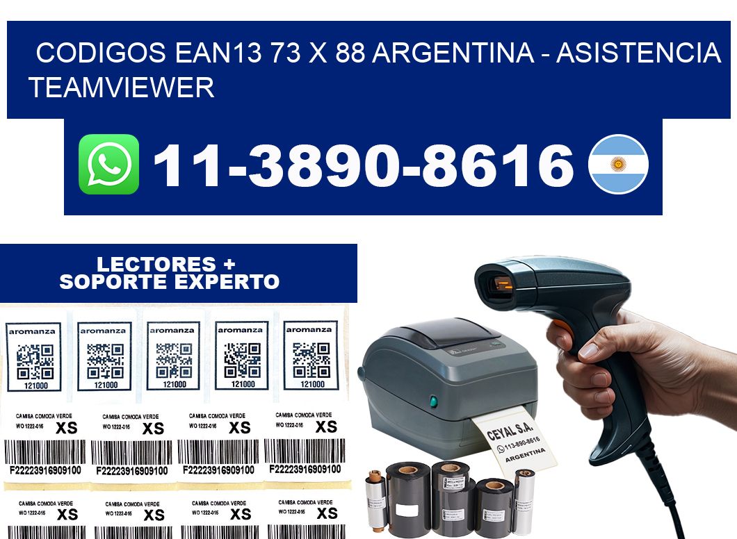 codigos ean13 73 x 88 argentina - asistencia teamviewer