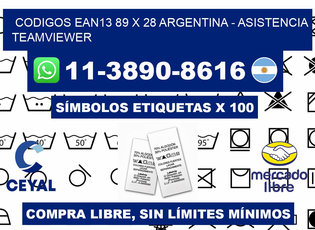 codigos ean13 89 x 28 argentina - asistencia teamviewer