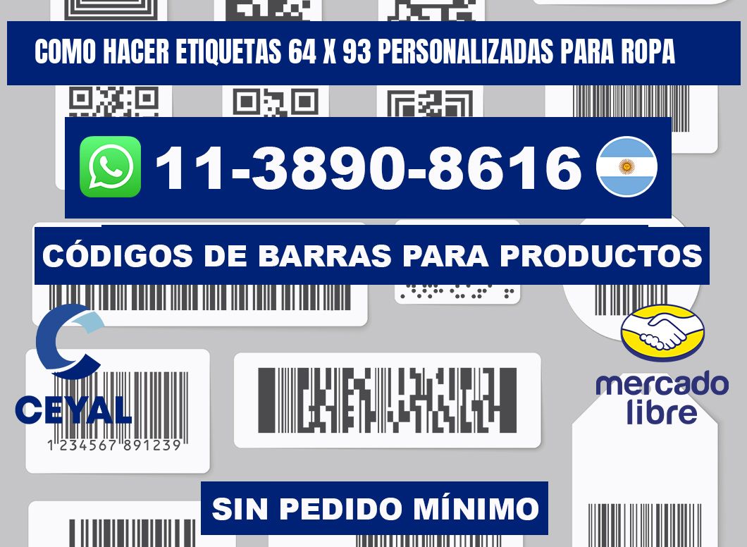 como hacer etiquetas 64 x 93 personalizadas para ropa