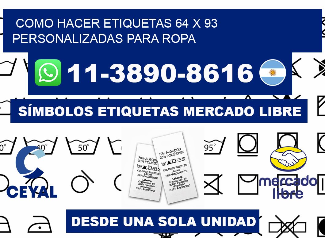 como hacer etiquetas 64 x 93 personalizadas para ropa