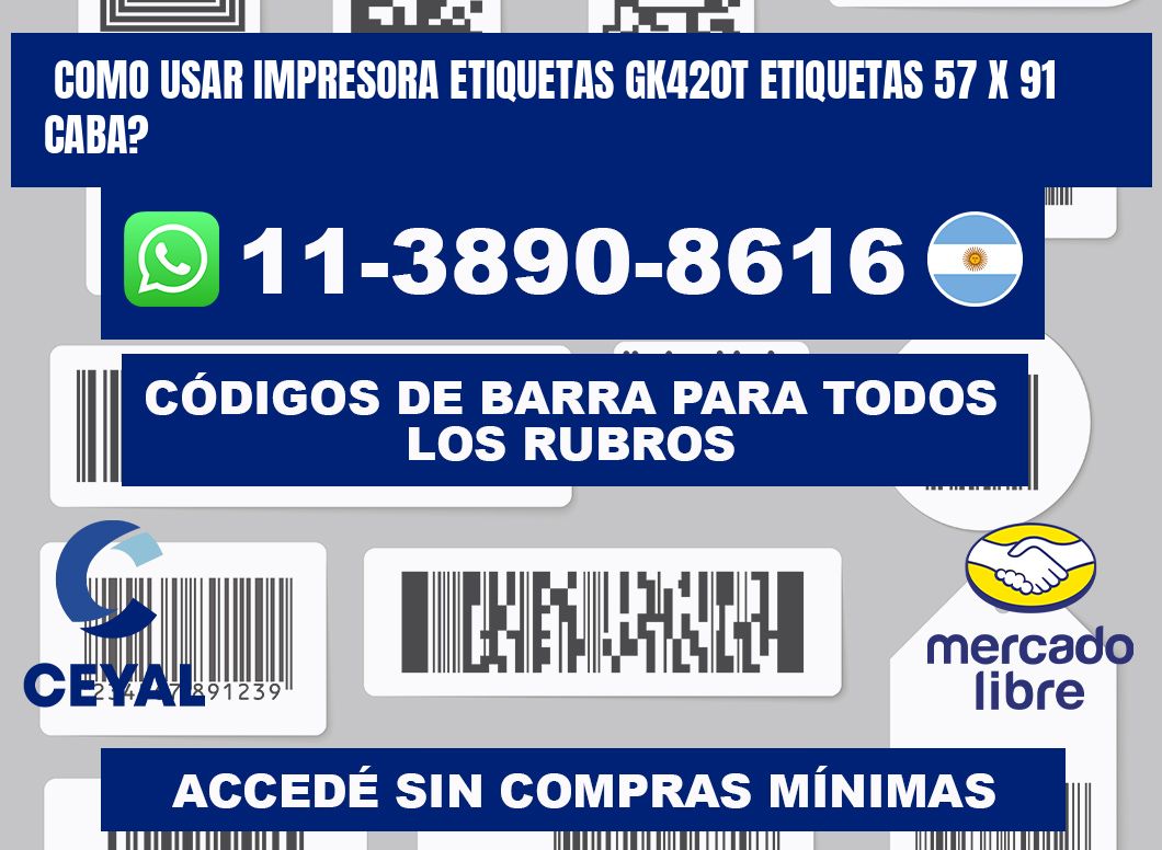 como usar impresora etiquetas gk420t etiquetas 57 x 91 CABA?