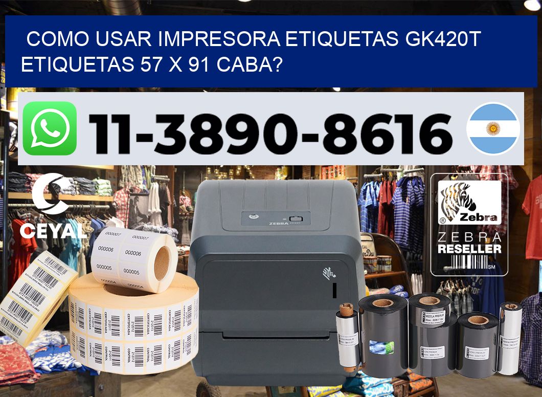 como usar impresora etiquetas gk420t etiquetas 57 x 91 CABA?