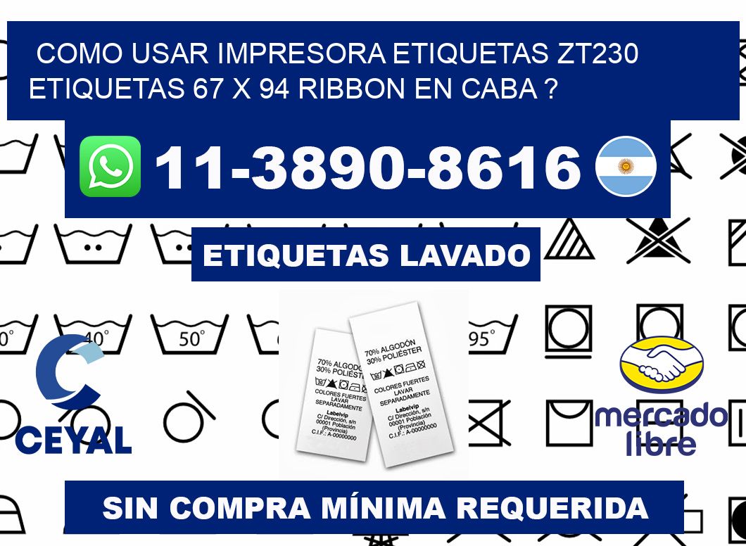 como usar impresora etiquetas zt230 etiquetas 67 x 94 ribbon en CABA ?