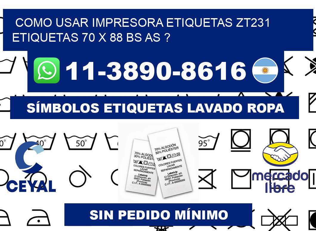 como usar impresora etiquetas zt231 etiquetas 70 x 88 BS AS ?